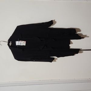 NWT About a Girl Twill Drape Cardigan – Black, Size Small